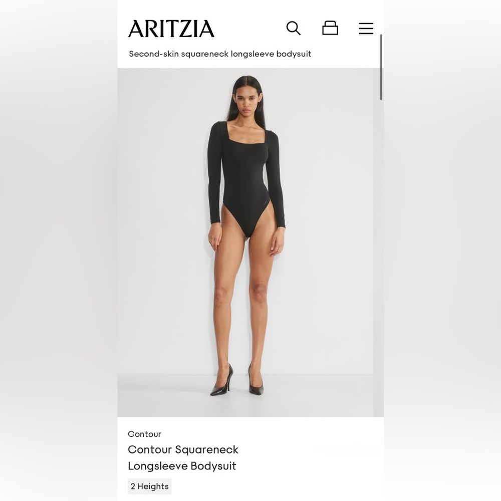 SOLD Aritzia Contour Squareneck Bodysuit